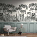 39954-1 Панно AS Creation 265*280, Монохромный лес и панели 39954-1 Панно AS Creation 265*280, Монохромный лес и панели