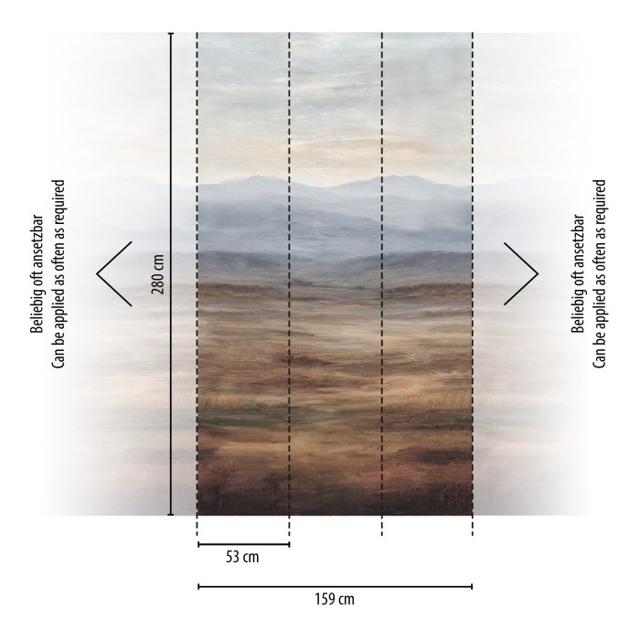79248-6 Панно AS Creation 159*280, Туманная долина
