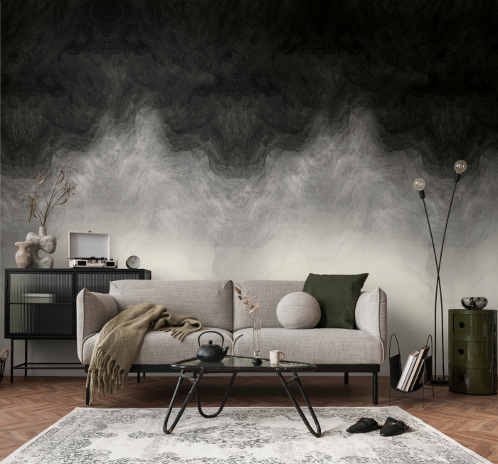 79239-6 Панно AS Creation 159*280, Облачная вуаль черная